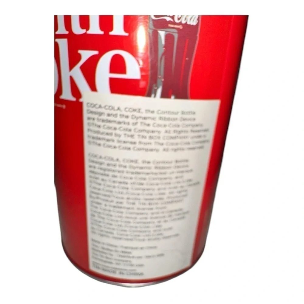Coca-Cola Red and White Straw Holder - 9” Tall
